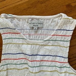 Madewell rainbow striped tank top